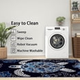 thumbnail image 4 of 2x3 Rug, Sea Turtle Door Mat Washable Non Slip Soft for Entryway, Navy Blue Ocean Animal Rug, Sea Marine Life Carpet, Sea Turtle Home Decor & Gifts, 4 of 7