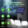 thumbnail image 2 of Solar Light Outdoor 1200lm Super Bright Solar Light with Sensor, 3 Lighting Modes, IP65 Waterproof 270° Adjustable Lighting Angle, With 5m Waterproof Cable, 2 of 5