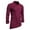 j-Red446110, variant on LIIPEE Men Shirts Casual Retro Stand Neck Solid Color Long Sleeve Buttons Shirt Male Asymmetrical Hem Regular Fit Fashion Tops Comfortable Breathable Soft Daily Shirts,Black,L
