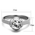 thumbnail image 2 of Silver Womens Ring Anillo Para Mujer Stainless Steel Ring with Top Grade Crystal Caserta, 2 of 4