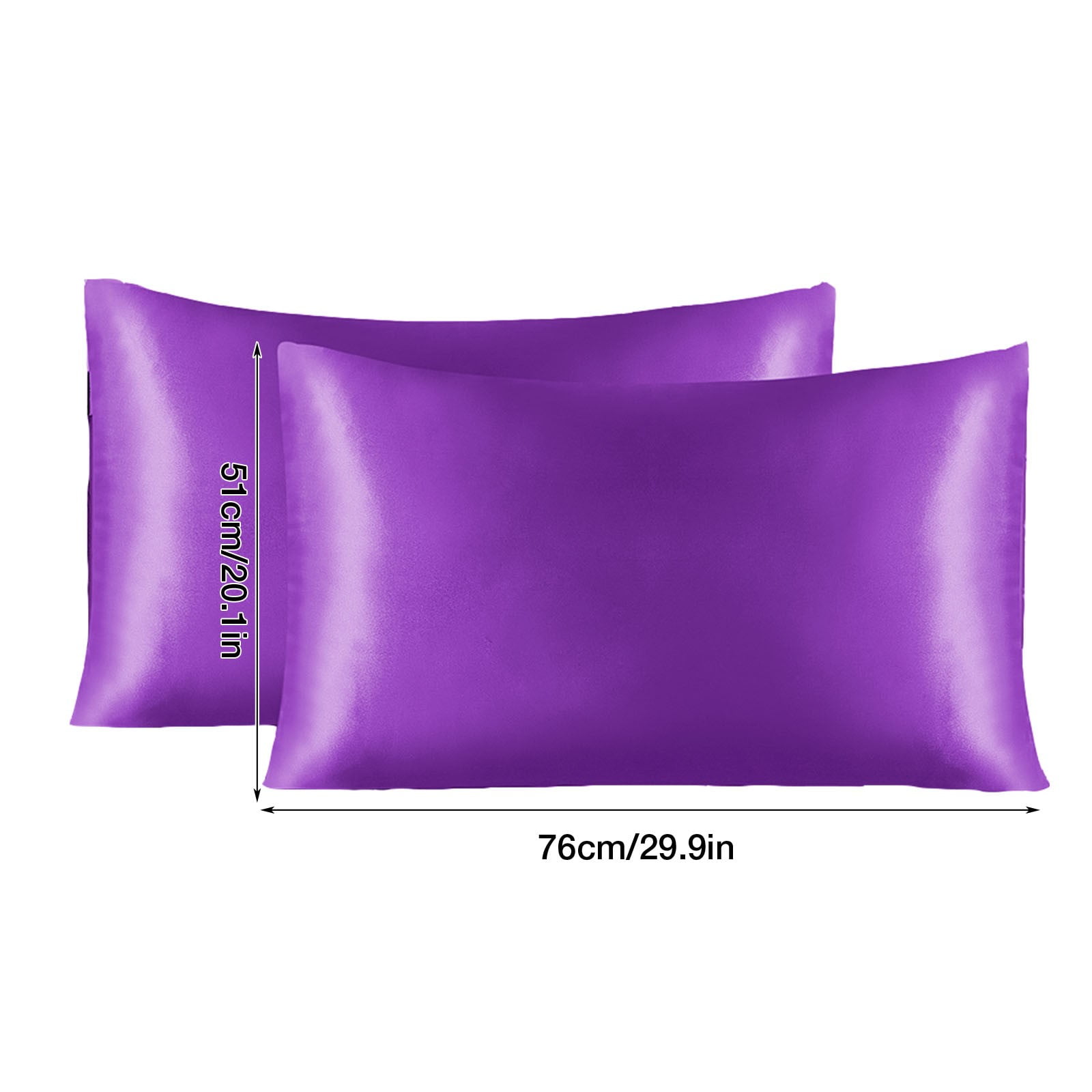 Ramiter Pillowcase Silk Satin Imitation Silk Satin Solid Hotel Bedding Pillowcase Purple And Pillows Walmart