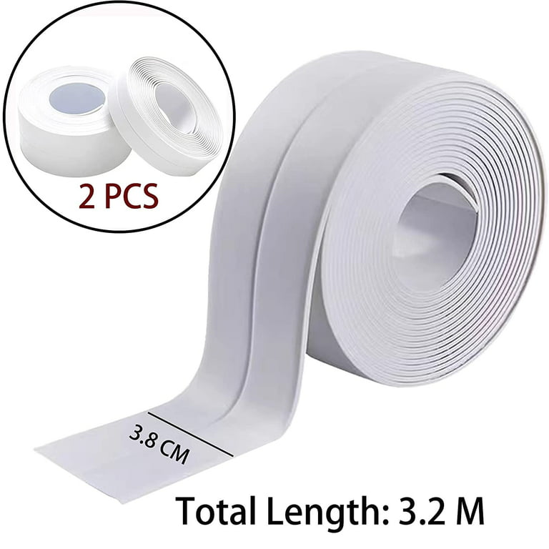 2 Strips Bathroom Seal, 21ft Silicone Caulk, Mildew Water Resistant Self  Adhesive Tub Wall Sealing Tape For Kitchen Countertops, Sink, Bathroom, T