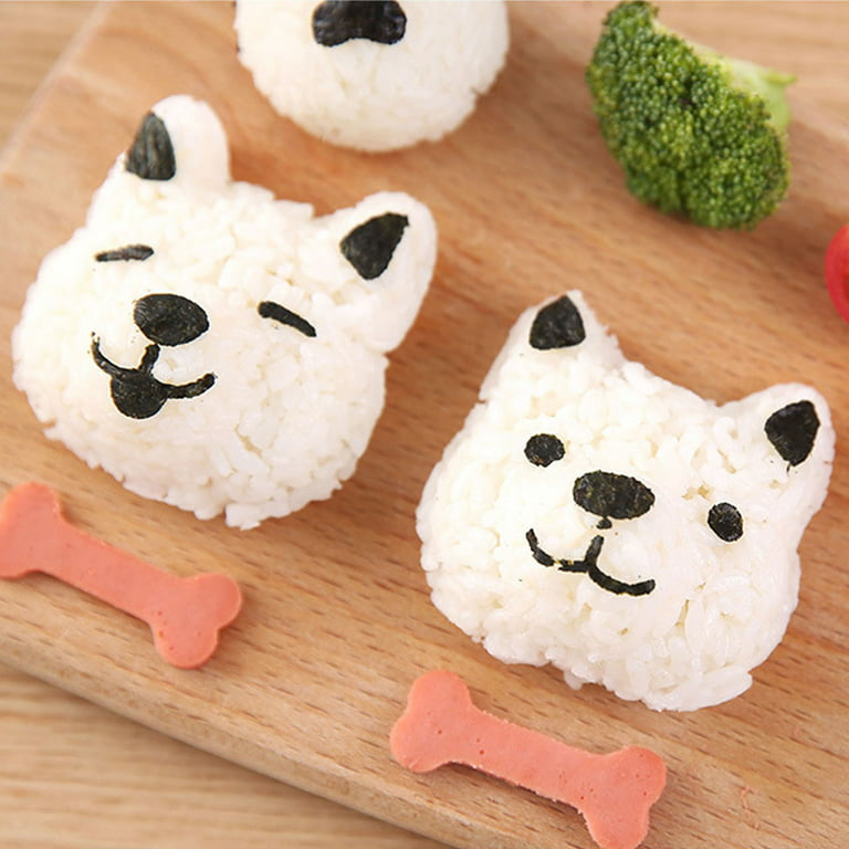 Cute Cartoon Shaped Rice Ball Mold Set For Kids, Sushi Maker Kit, Novelty  Rice Ball Press, Sushi Mold Set With Nori Pressing Board