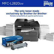 Restored Brother Wireless MFC-L2820DW Compact Monochrome All-in-One Laser Printer with Copy, Scan and Fax, Duplex and Mobile Printing
