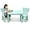 Green, variant on BOBOKY 3-Piece Kids Table and Chairs Set, Lightweight Plastic Children Activity Center for Reading, Writing, Painting, Snack Time, Kids Furniture Art Study Desk & Chairs Set for Ages 1-7,White