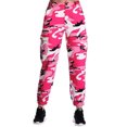 thumbnail image 1 of Women's Cargo Trousers Camouflage Pants Elastic Waist Casual Pants with Pocket, 1 of 5