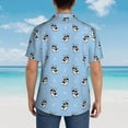 thumbnail image 6 of Balery French Bulldog Puppy Print Men's Hawaiian Shirts Short Sleeve Beach Shirt Relaxed Fit Vacation Button Down Shirts-XX-Large, 6 of 9