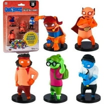 Gang Beasts 5pk Mini Figures Red Superhero Wrestler Student Worker PMI International