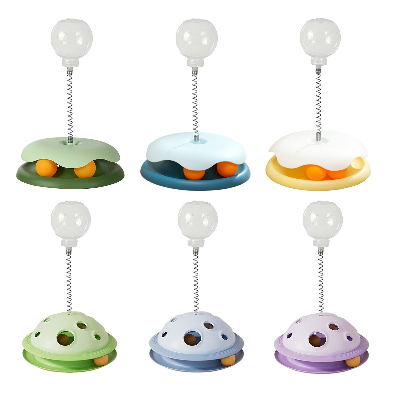 tasrioml Interactive Cat Treats Dispenser Toy Leaking Food Ball Pet Feeder Toy Puzzle Pet Slow Feeder with Ball Track for Indoor Cats Dogs