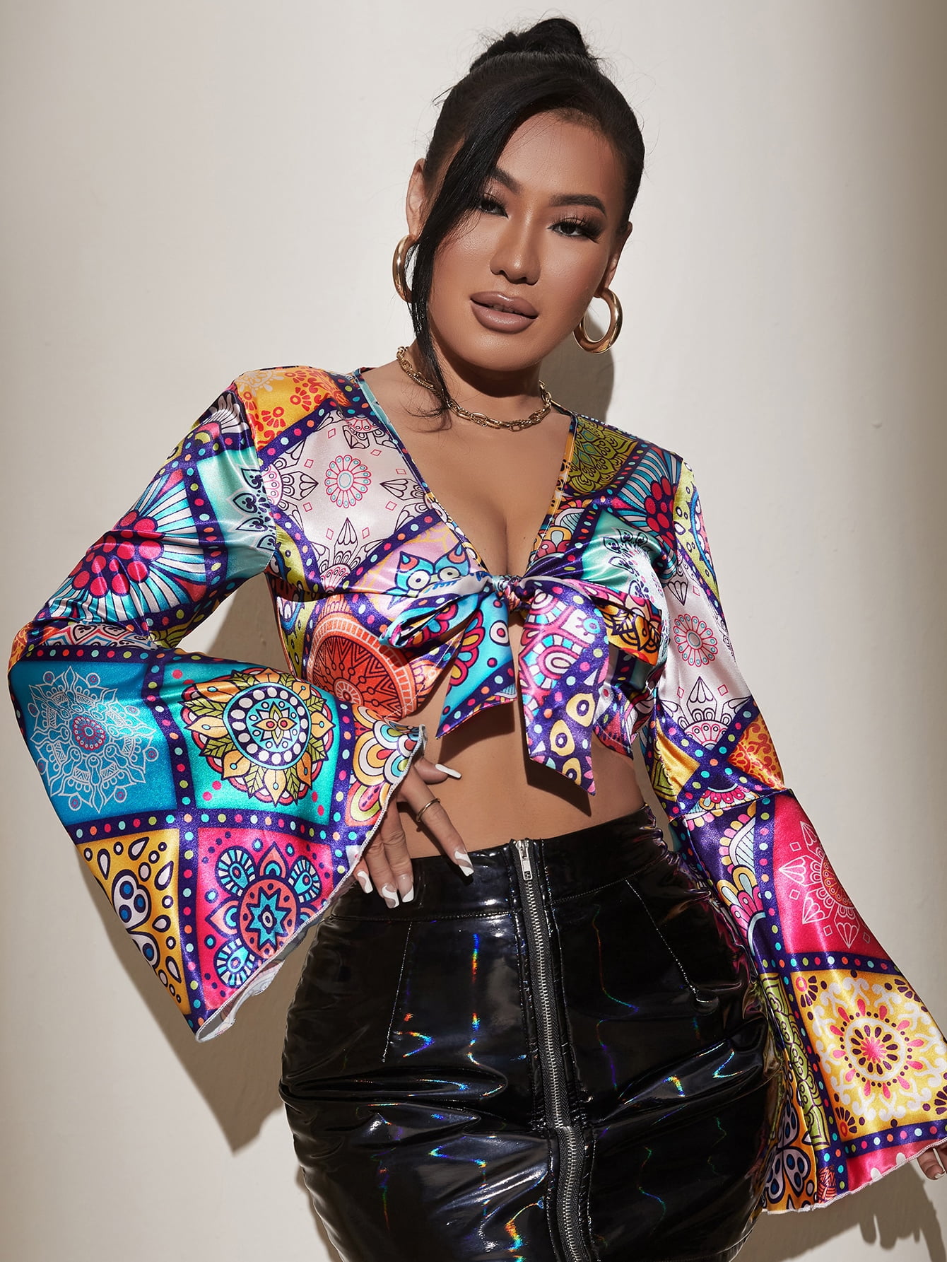 Casual Women's Mandala Print Trumpet 