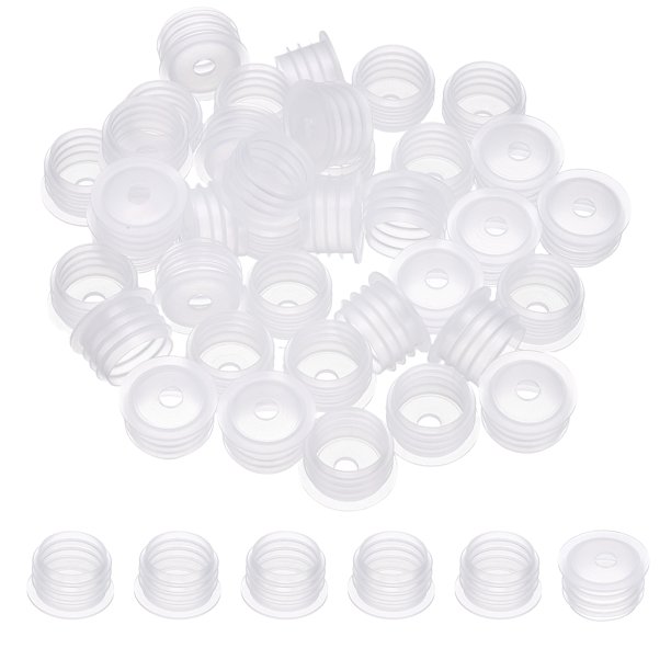 Adaptador de botella de plástico Uxcell para 15mm, 36 piezas de tapón de botella presionable