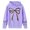 Purple, variant on Hoodies For Girls With Print Kids Pullover Top Featuring Drawstring For Holiday Season Festive Graphic Hoodie For Children Everyday Wear