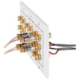 thumbnail image 6 of Fosmon 3-Gang 7.1 Surround Distribution Home Theater Gold Plated Copper Banana Binding Post Coupler Type Wall Plate for 7 Speakers, 1 RCA Jack for Subwoofer and 1 HDMI Port, 6 of 7
