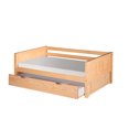 thumbnail image 3 of Camaflexi Twin Size Day Bed with Twin Trundle - Panel Headboard - Natural Finish, 3 of 4