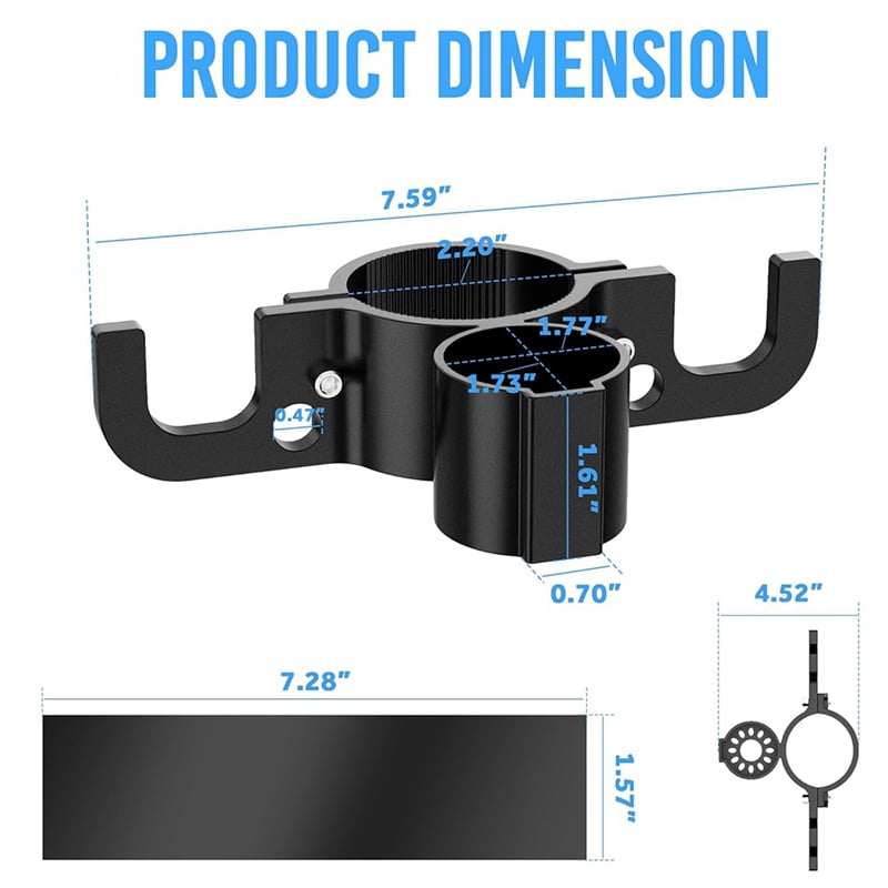 Trailer Towing Organizer 7 Way Plug Heavy Duty Trailer Chain Wire Harness Holder Anti-Rust RV Accessories