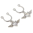 thumbnail image 4 of Pinzas falsas Salvador para joyas del cuerpo con colgantes de cristal No perforantes blanco, 4 of 10