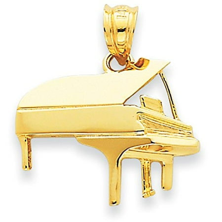 Piano Charm Pendant - 14K Yellow Gold Piano Charm Pendant