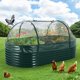 thumbnail image 3 of Yeshouse Cama de jardín elevada ovalada grande con patas y ruedas, jardinera de acero galvanizado grueso, ideal para jardinería en interiores y exteriores, flores y verduras, 3 of 8