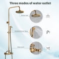thumbnail image 4 of NeierThodore Antique Brass Bathroom Shower Faucet System Set 8 Inch Rainfall Shower Head Handheld Spray 2 Knobs Mixing, 4 of 4