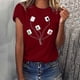 thumbnail image 2 of Camisetas con estampado de letras y cuello redondo de verano para mujer, blusas femeninas cómodas y elegantes, Tops OAVQHLG3B Store  lin121212, 2 of 5