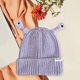 thumbnail image 2 of Gorro de punto con diseño de monstruo brillante y divertido para niños, gorro de punto duradero para correr. Púrpura, 2 of 9