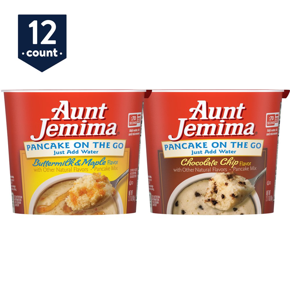 Aunt Jemima Pancake On the Go Cups, Variety Pack, 12 Count Walmart