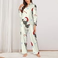 thumbnail image 2 of Gaeub Christmas Pug Dog Women' Long-Sleeve Shirt and Full-Length Bottom Pajama Set Loungewear Soft Pjs Sleepwear Set-Small, 2 of 7