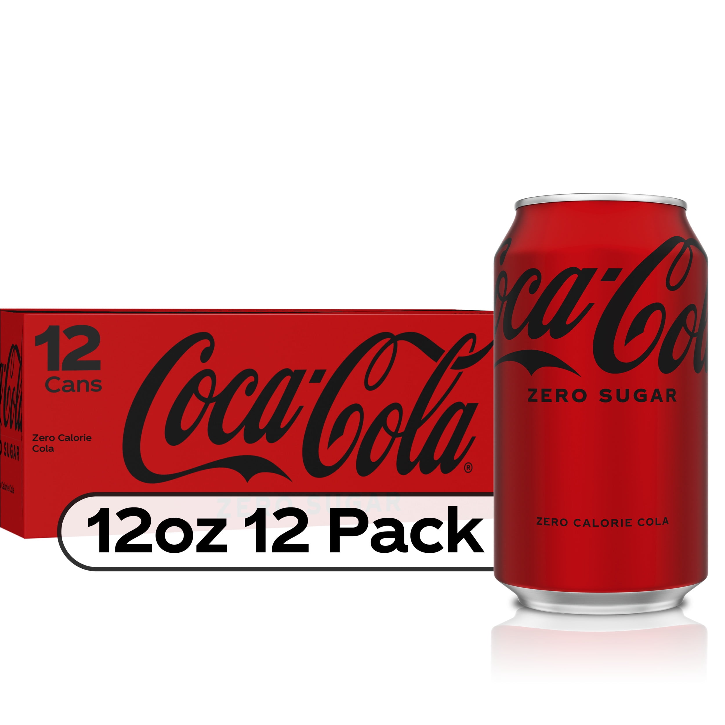 Coca-Cola Zero Sugar Soda Pop, 12 fl 12 Pack Cans - Walmart.com