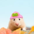 thumbnail image 6 of Pink Knitted Pet Hat - Adjustable Mini Cap for Small Animals, Soft Costume Accessory for Hamsters & Birds, 6 of 8