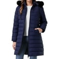 thumbnail image 5 of Winter Coat Womens Hooded Winter Puffer Jacket Windproof Outerwear Coat, Navy 2XL, 5 of 8