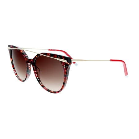 Calvin Klein CK4362S 617 Red Marble Round Sunglasses