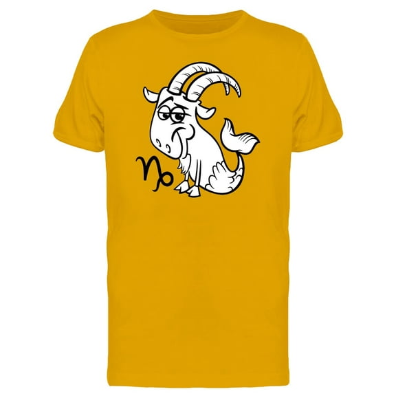 Cute Capricorn Zodiac Cartoon Tee Men's -Image by Shutterstock