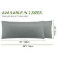 thumbnail image 6 of PiccoCasa Body Pillowcase 1Pc, Viscose from Bamboo with Zipper Dark Gray 20"x48", 6 of 7