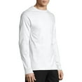 thumbnail image 3 of Hanes 6.1 oz. Tagless ComfortSoft Long-Sleeve Pocket T-Shirt (5596) White, L, 3 of 5