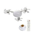 thumbnail image 1 of BotaniNest 18''Ceiling Fan Portable Ceiling Fans With Lights 3 Color Dimmable 3 Fan Speeds Plug In Hanging Ceiling Fan For Bedroom Tent Indoor.White, 1 of 6