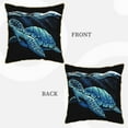 thumbnail image 3 of Kll Ocean Turtle Decorative Throw Pillow Covers Velvet Soft For Couch Sofa Bedroom Living Room Outdoor -20"X20", 3 of 8