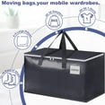 thumbnail image 3 of Heavy-Duty Moving Bags: Durable Storage Totes with Zipper, Reinforced Handles, and Tag Pocket - Collapsible Moving Supplies for Moving, Storage, and Travel (93L), 3 of 7
