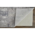 thumbnail image 4 of HomeRoots 514238 8 ft. Taupe Tan & Blue Abstract Power Loom Distressed Stain Resistant Runner Area Rug, 4 of 8