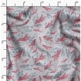 thumbnail image 2 of Soimoi Florals Print,Cotton Cambric, Quilting Fabric Sold by The Yard 42 Inch Wide, Medium Weight Cotton Fabric, SewingSupplies, Bright Red, 2 of 6