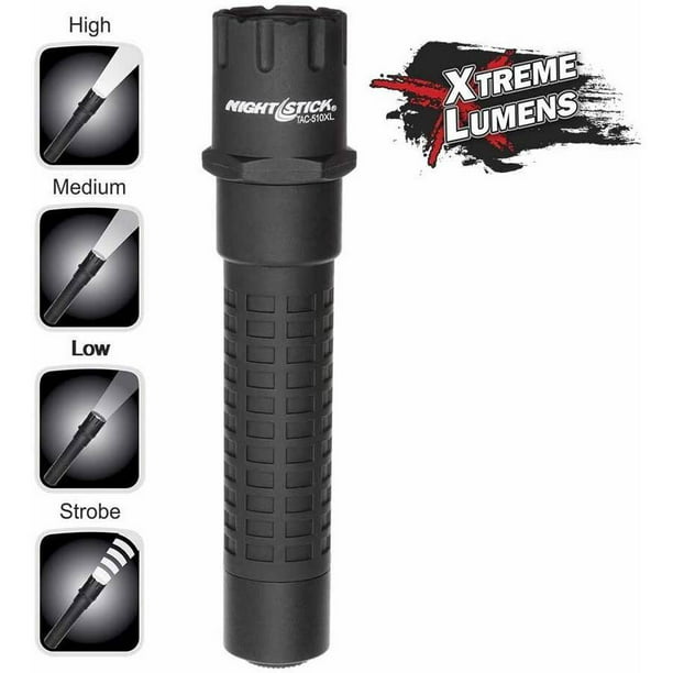 Nightstick TAC-510XL Xtreme Lumens Polymer Multi-Function Tactical  Flashlight-Rechargeable, 6.25