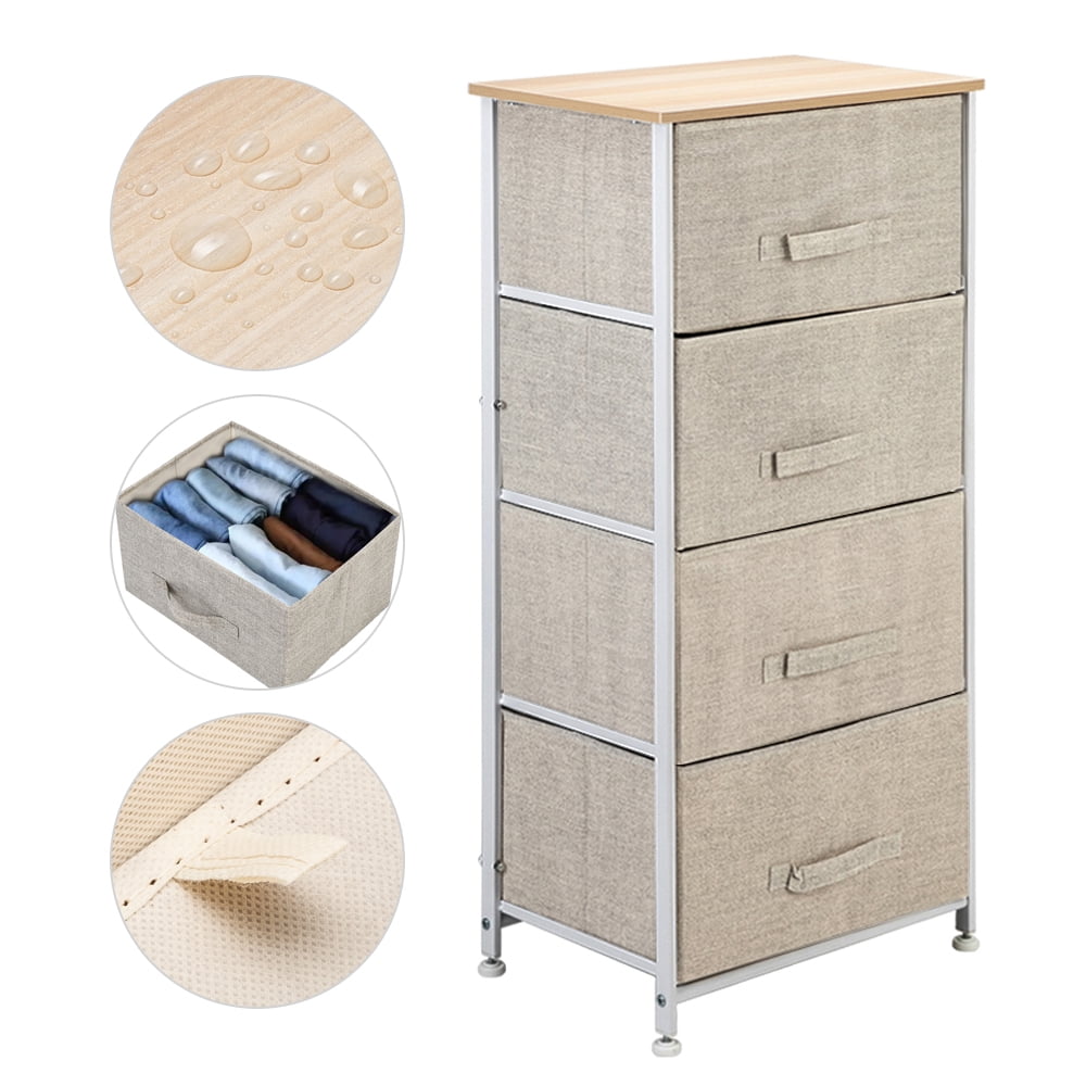 Lowestbest 4-Tier Dresser Drawer, End Table Storage with 4 Drawers, Nightstand Shelf Storagefor Closets/Nursery/Dorm Room/Hallway Lowestbest 4-Tier Dresser Drawer, End Table Storage with 4 Drawers, Nightstand Shelf Storagefor Closets/Nursery/Dorm Room/Hallway