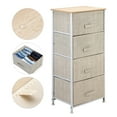thumbnail image 6 of TKOOFN 4 Tier 4 Storage Tower Drawer Dresser Organizer, Wood Top Steel Frame, Beige, 6 of 7