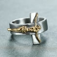 thumbnail image 4 of Mens Fashionable Alloy Jesus Cross Ring, Electroplated Individually Packed Religious Jewelry Gift, 4 of 4