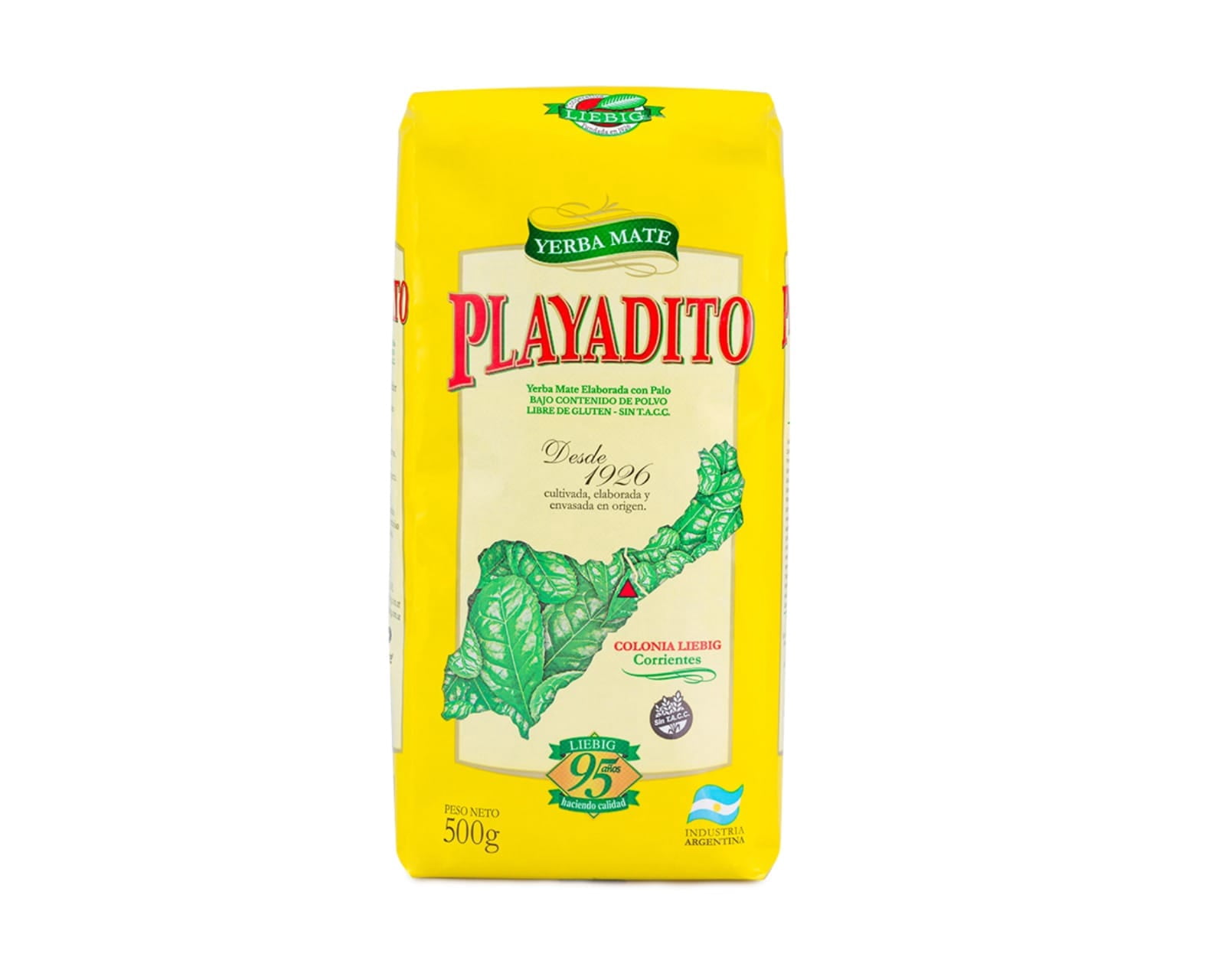 A bag of Playadito yerba mate