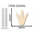 thumbnail image 2 of Unfinished Wood Dinosaur Foot Shape - Craft - up to 46" DIY 16" / 1", 2 of 3