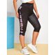 thumbnail image 3 of Leggings de cultivo de estampado de argyle Rosegal Leggings de talla grande, 3 of 5