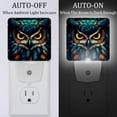 thumbnail image 2 of Owl LED Square Night Lights - Bright and Compact Bedroom or Bathroom Lighting Solution with Auto on/Off Sensor - Set of 2 Square Shaped Nightlights, 2 of 6