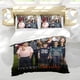 thumbnail image 5 of Familia Moderna Conjunto de sábanas temático, trío de piezas, cómodo y amigable con la piel, diseño único, regalo de decoración para el hogar para familiares, amigos y fans, 90 cm * 190 cm, 5 of 6