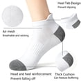 thumbnail image 4 of 5 Pairs Ankle Compression Socks for Women & Men, Low Cut Sport Socks for Running, Athletic, Cycling, White, 4 of 6