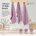 thumbnail image 3 of HEIRLOOM COMFORT Burgundy Wine Honeycomb Kitchen Towels 3 Pack, 16x26 Inch, 100% Cotton, Fast Dry, Ultra Absorbent, Soft & Washable Dish Cloths for Home, Restaurants, Cooking & Cleaning, 3 of 6